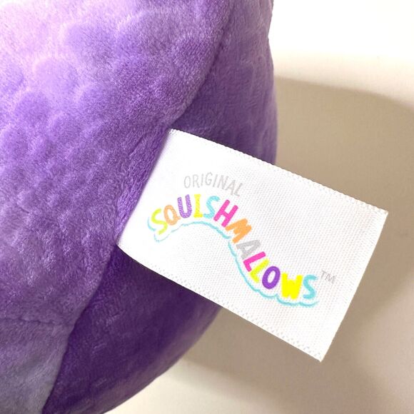 SQUISHMALLOW Delilah Stegosaurus Purple Textured Dinosaur Plush Squishy Toy 8" - Picture 4 of 5